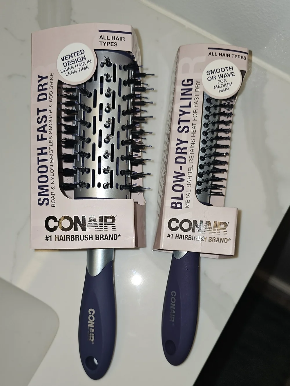 Conair Bundle Of Hairbrushes (2). New In Packaging.